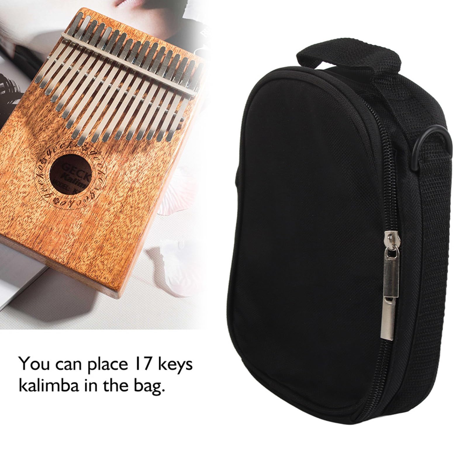 Omabeta Toys & Games sac pour kalimba 17 touches avec bandoulière et compartiments