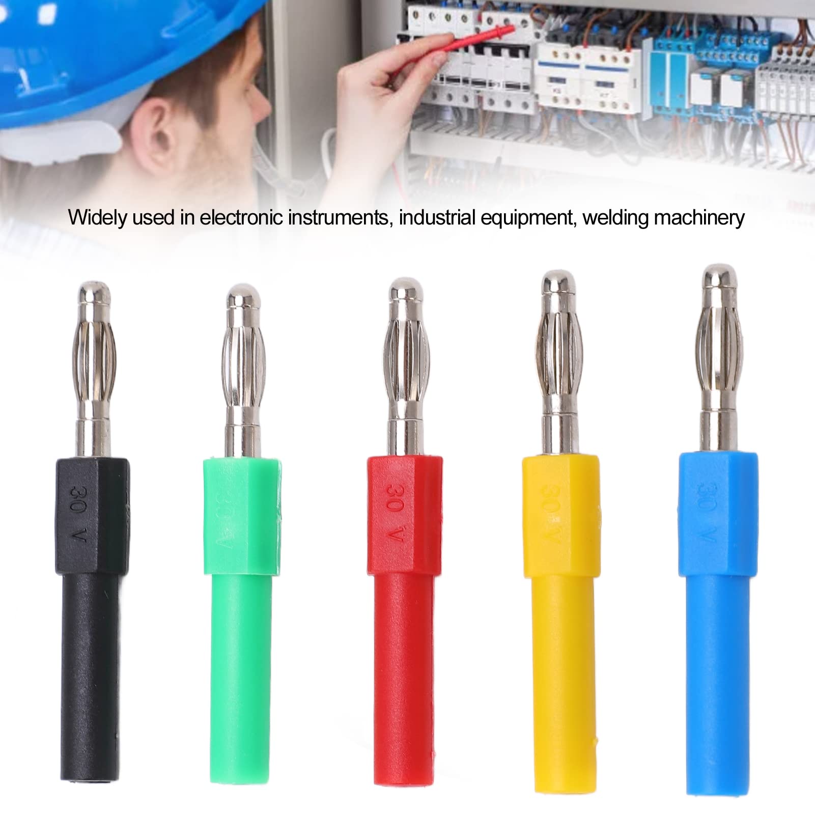 Omabeta Electrical Components & Wiring fiche banane 4 mm vers 2 mm laiton