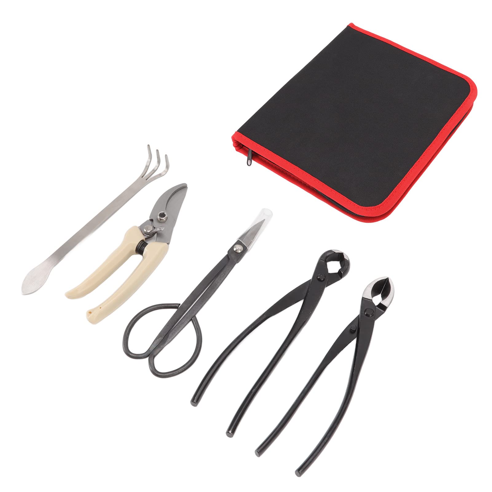 Omabeta Kit d'outils de Jardin 5 pcs sécateurs bonsaï acier