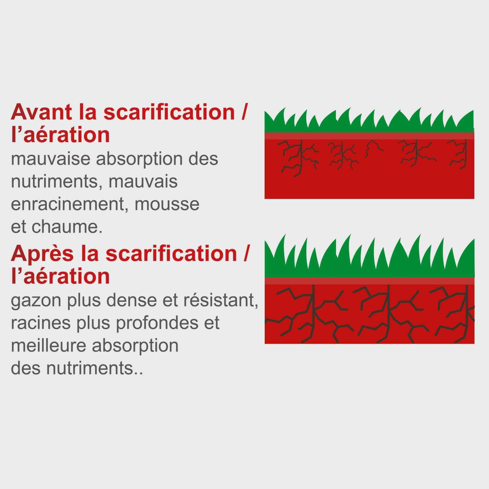 Scheppach KG Series SC40P scarificateur thermique 40 cm 45 L