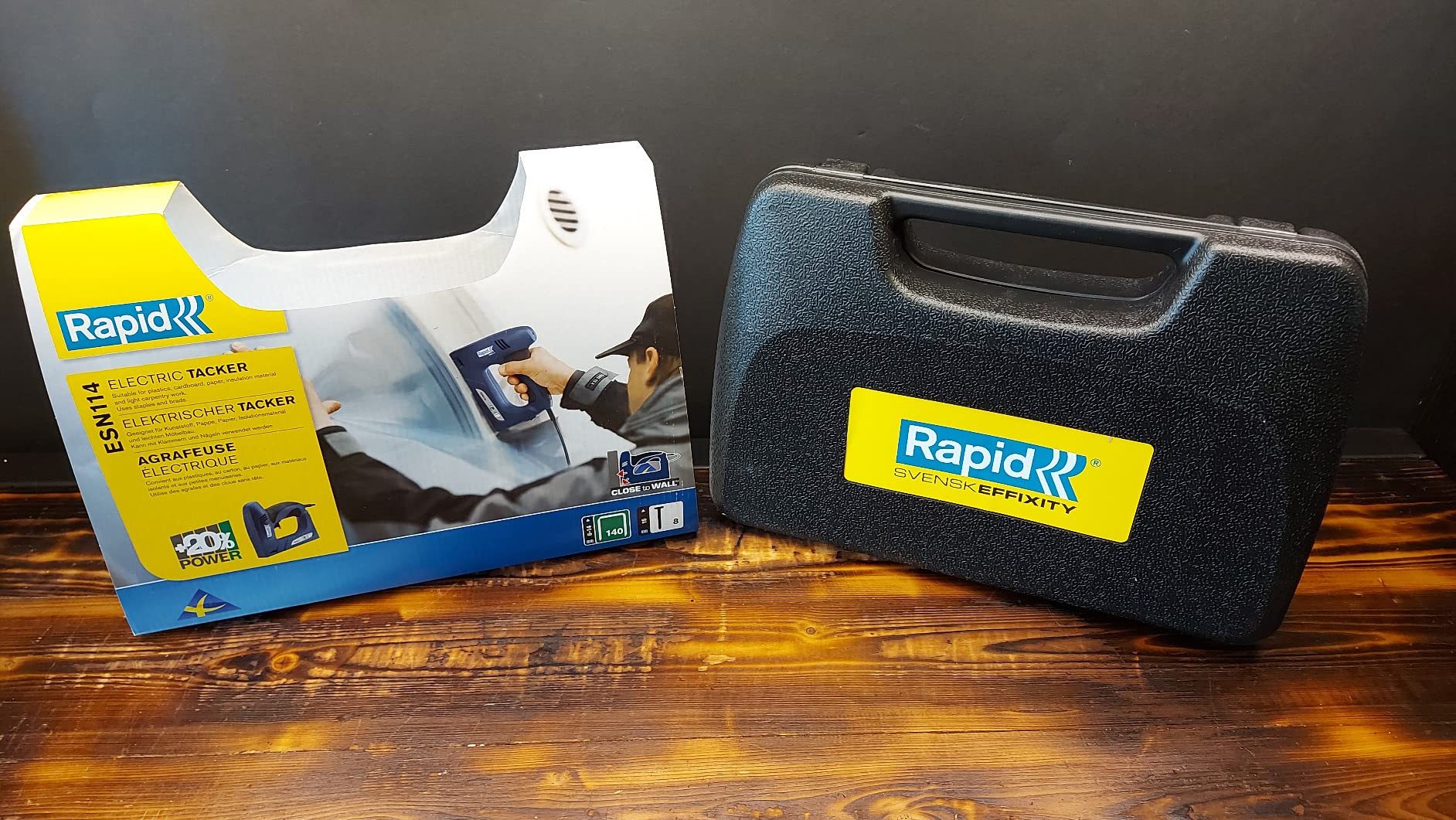 Rapid Agrafage ESN114 agrafeuse-cloueuse électrique en coffret, agrafes 6–14 mm