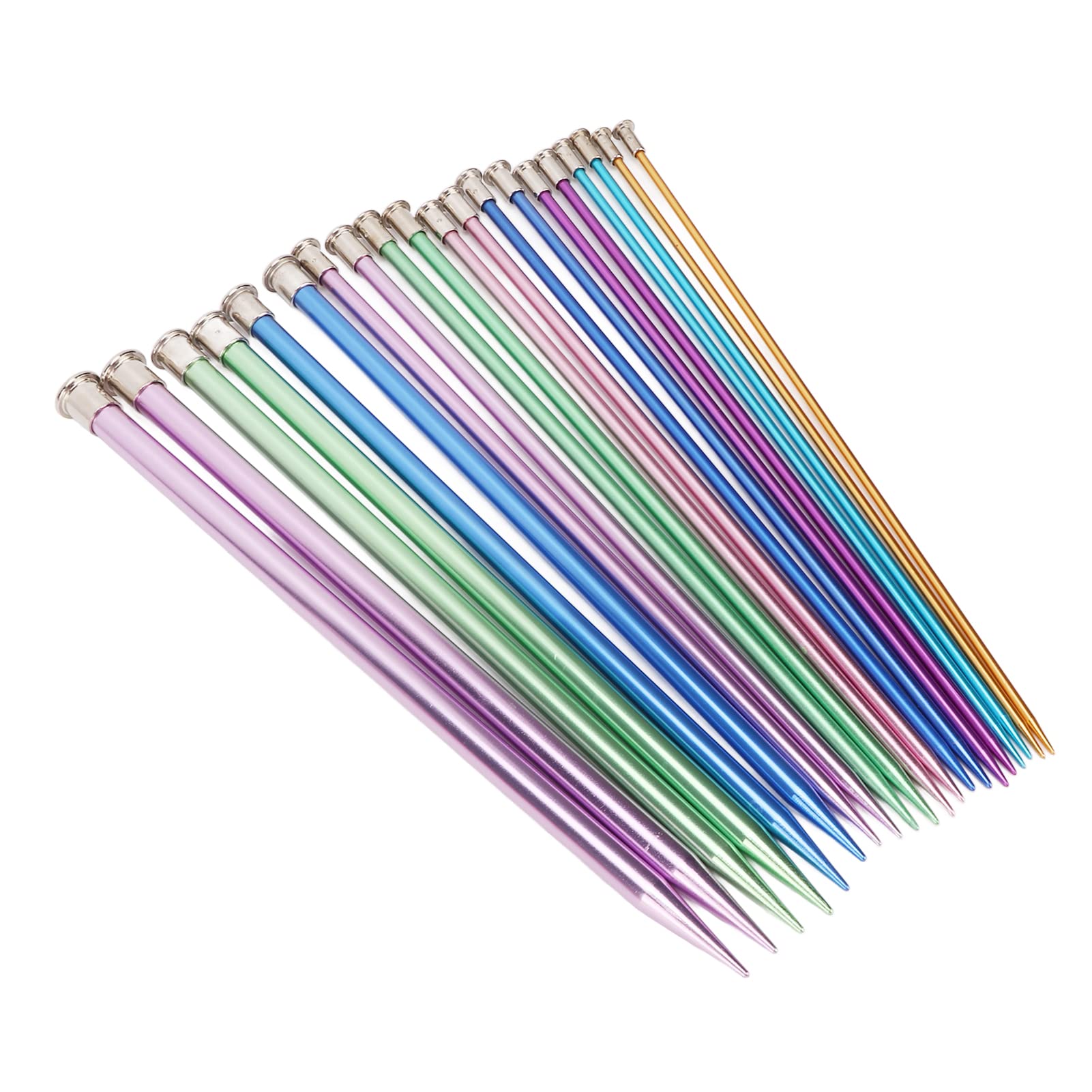 Omabeta Toys & Games aiguilles à tricoter en aluminium 25 cm colorées