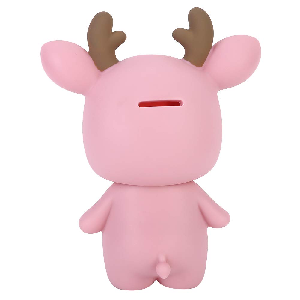 Omabeta Home Décor & Bathroom Décor Tirelire cerf rose en plastique