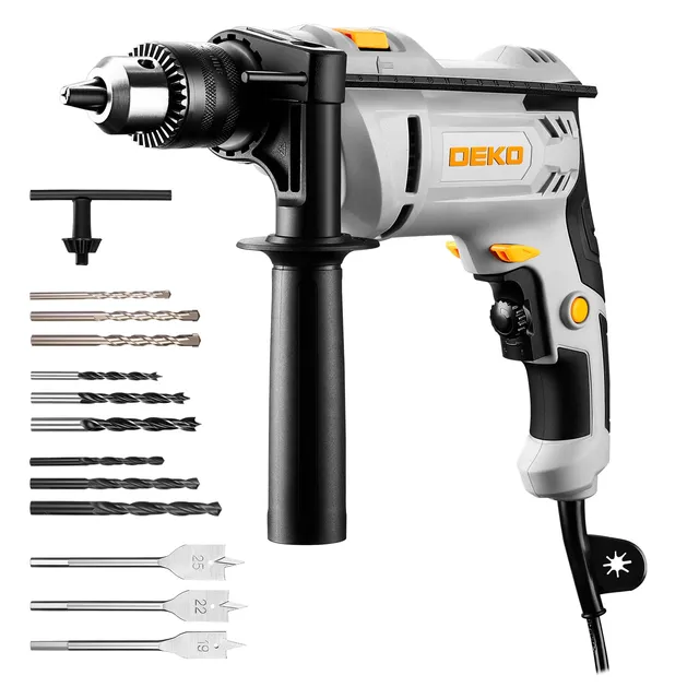 DEKOPRO POWER TOOLS perceuse à percussion 900 W filaire