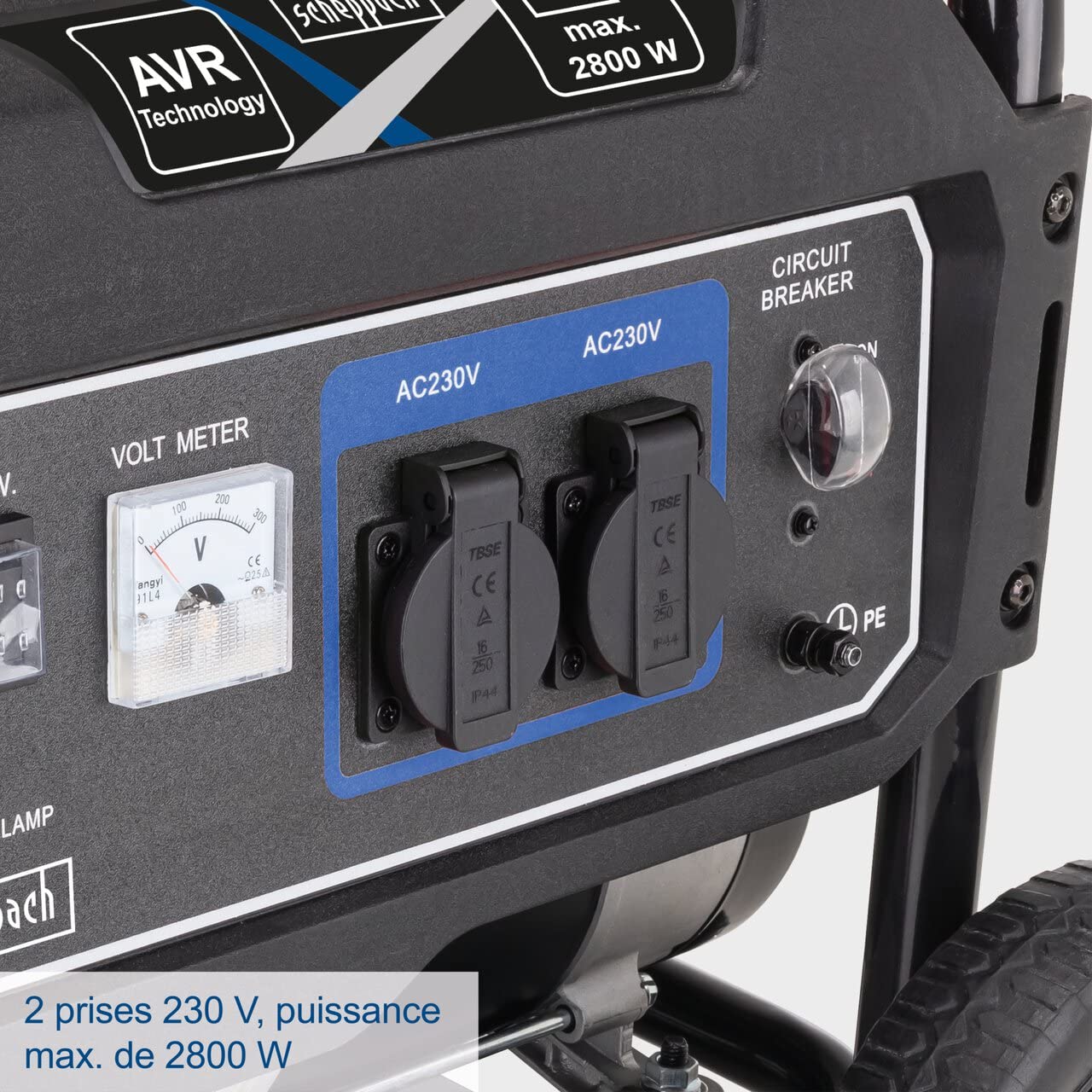Scheppach ST Series SG3200x générateur de courant 2 800 W, moteur 6 CV