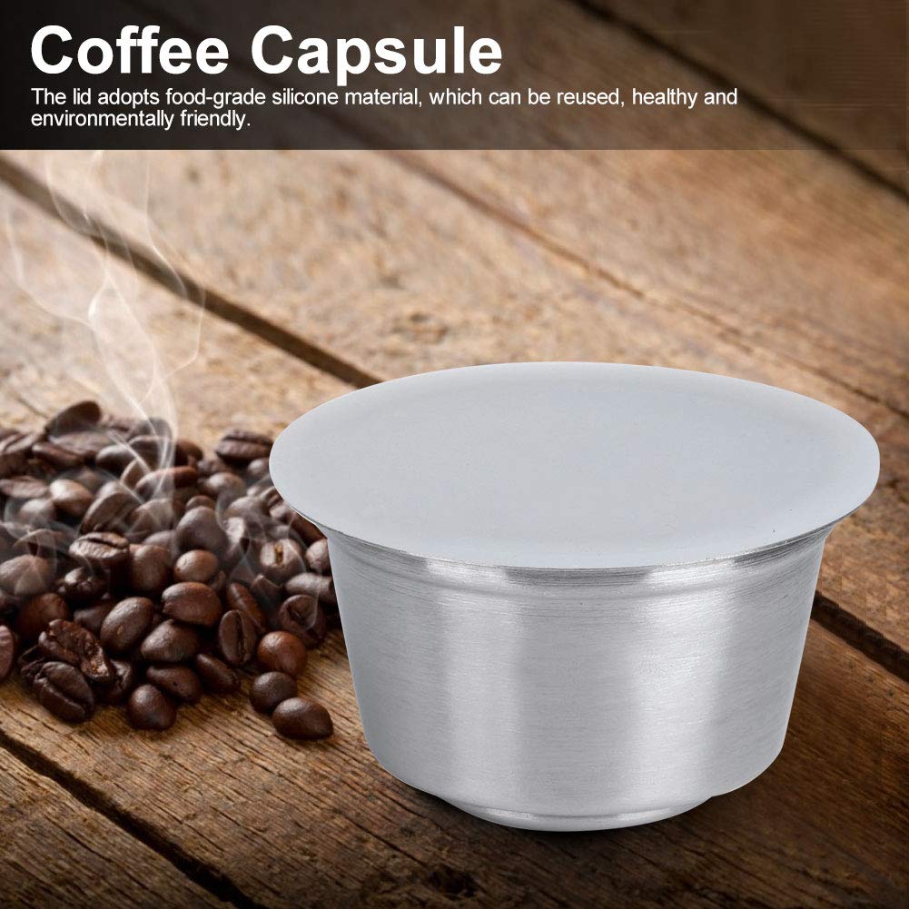 Omabeta Kitchen Appliances Capsule de café rechargeable blanche en inox