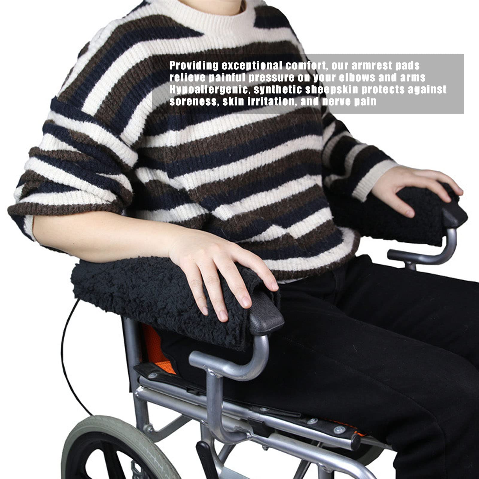 Omabeta Safety & Protective Equipment housses d’accoudoir fauteuil roulant, paire antidérapante