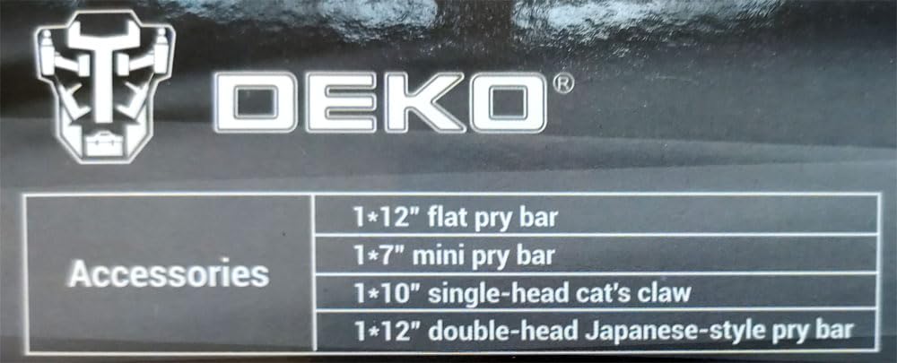 DEKOPRO TOOL KIT Pieds-de-biche Lot de 4 acier
