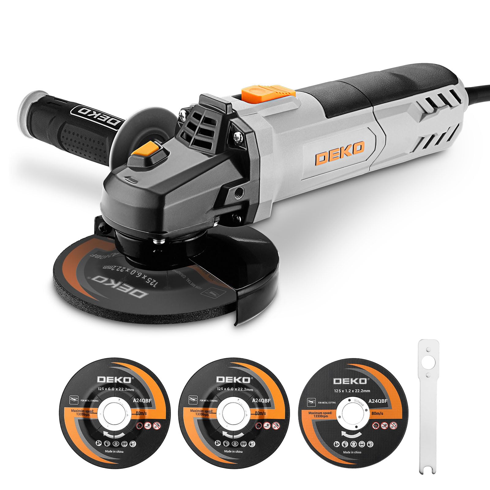 DEKOPRO POWER TOOLS Meuleuse d'angle 900W 125 mm filaire