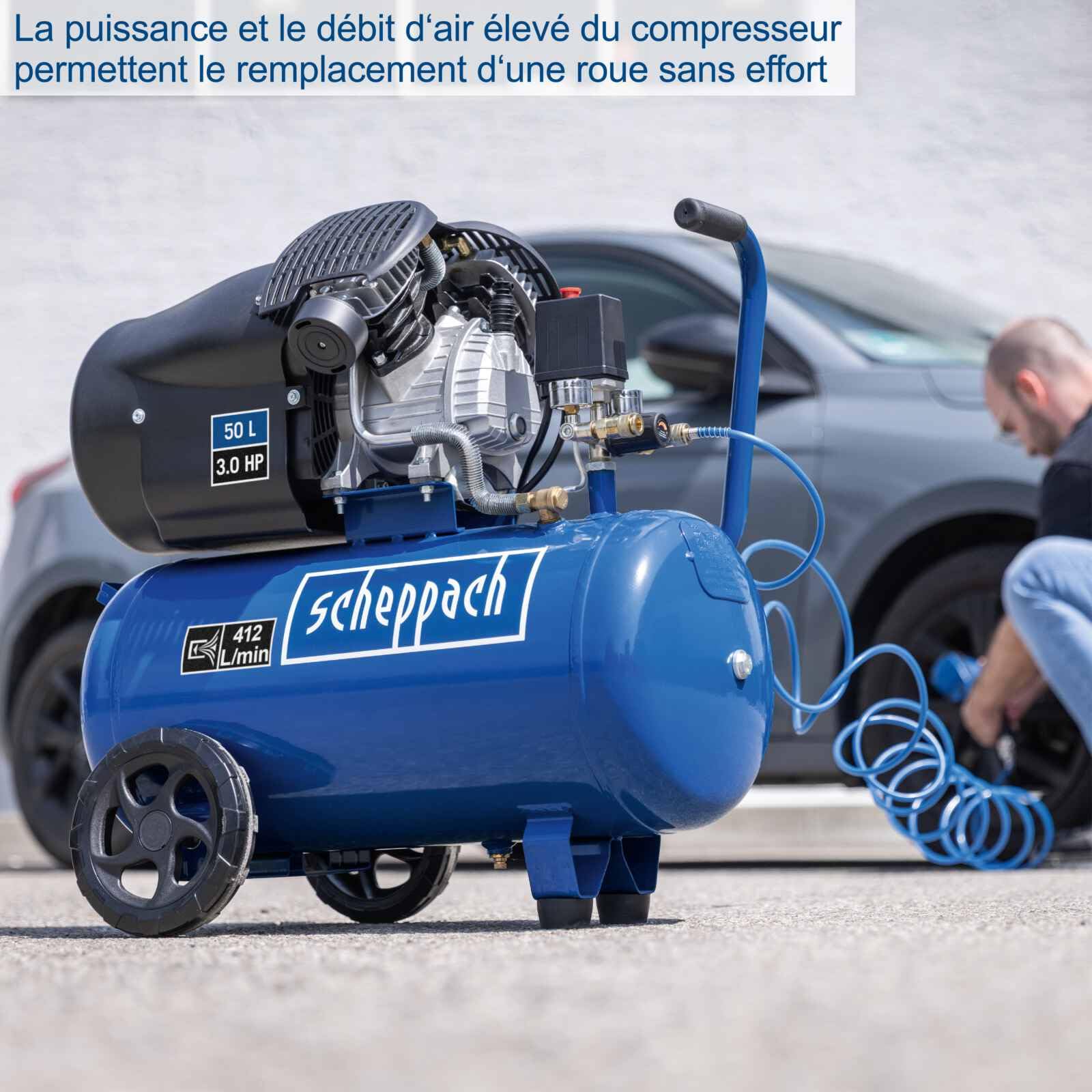 Scheppach HC Series HC53DC compresseur bicylindre 50 L 2200 W