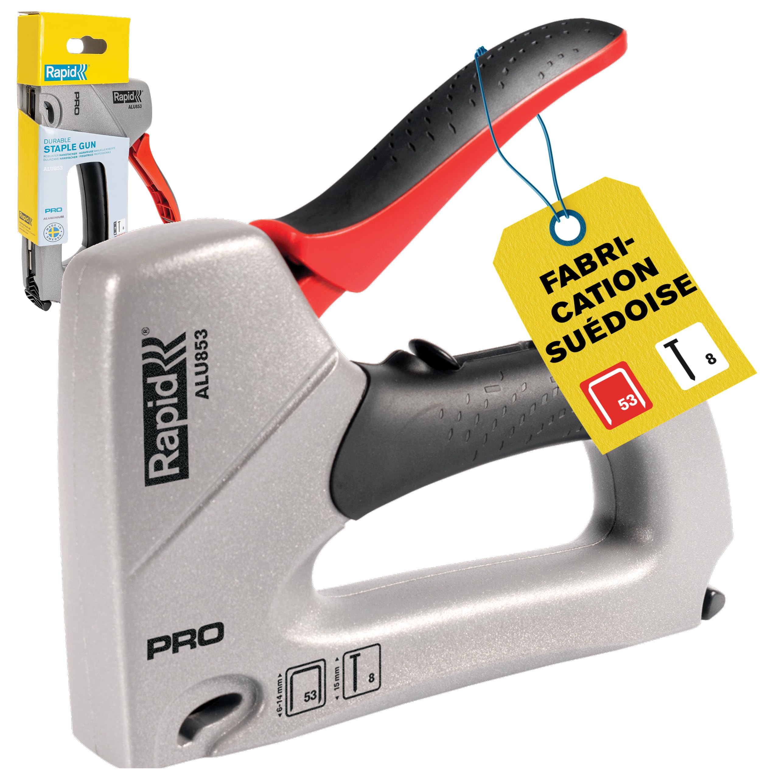 Rapid Agrafage PRO ALU840 agrafeuse-cloueuse n°140 et n°8