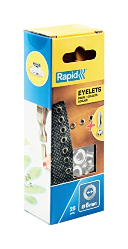 Rapid’os 16 Rivetage 5000410 œillets de renfort 6 mm gris, 25 pièces