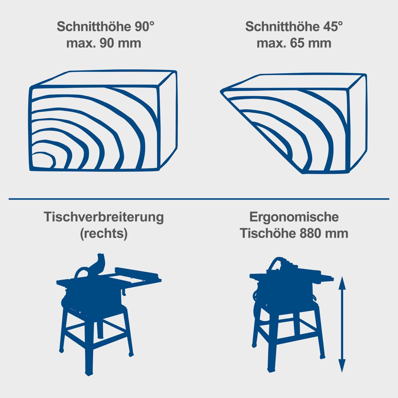 Scheppach HS Series HS105 scie circulaire sur table 2000 W 255 mm avec support