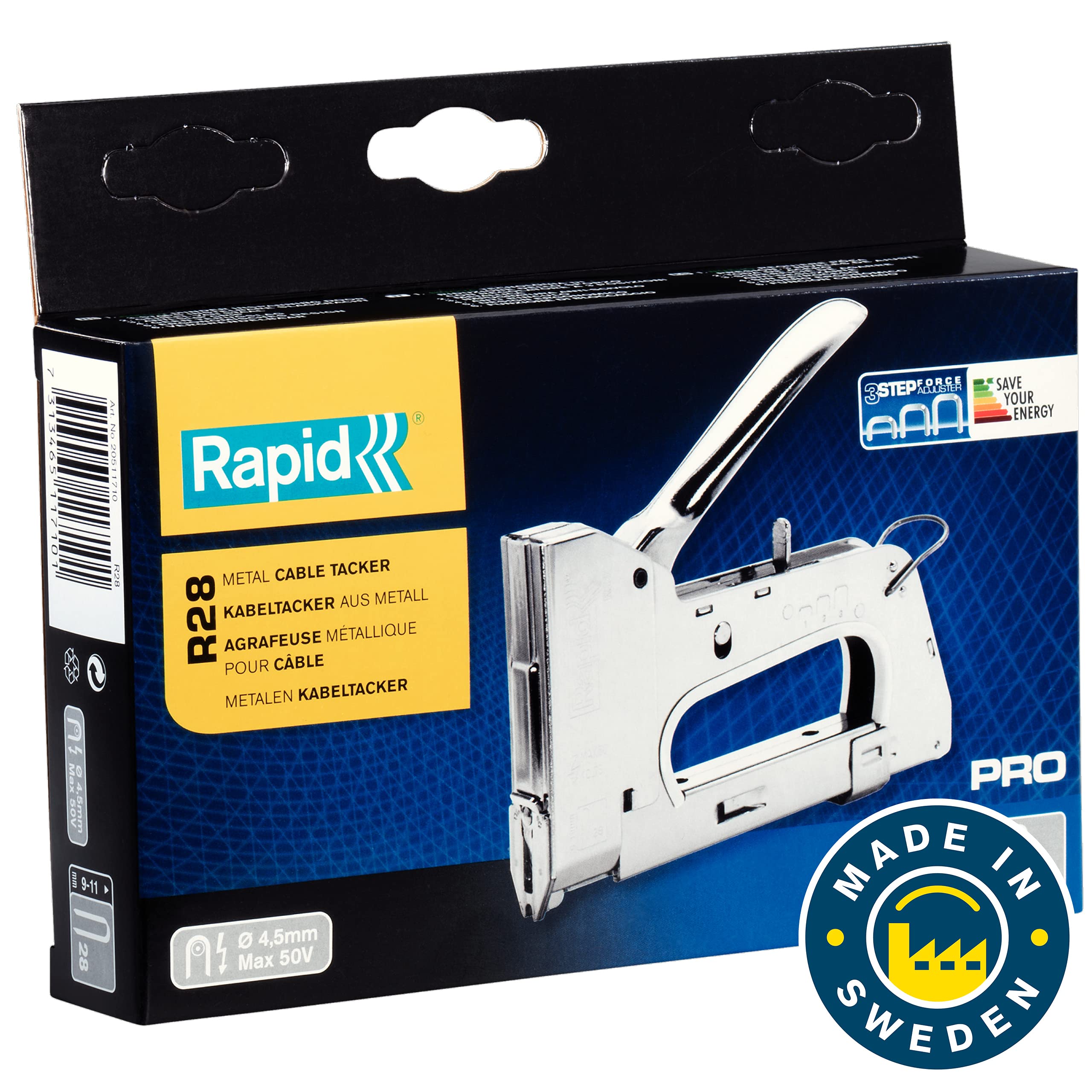 Rapid’os 16 Agrafage PRO R28 agrafeuse pour câbles blister
