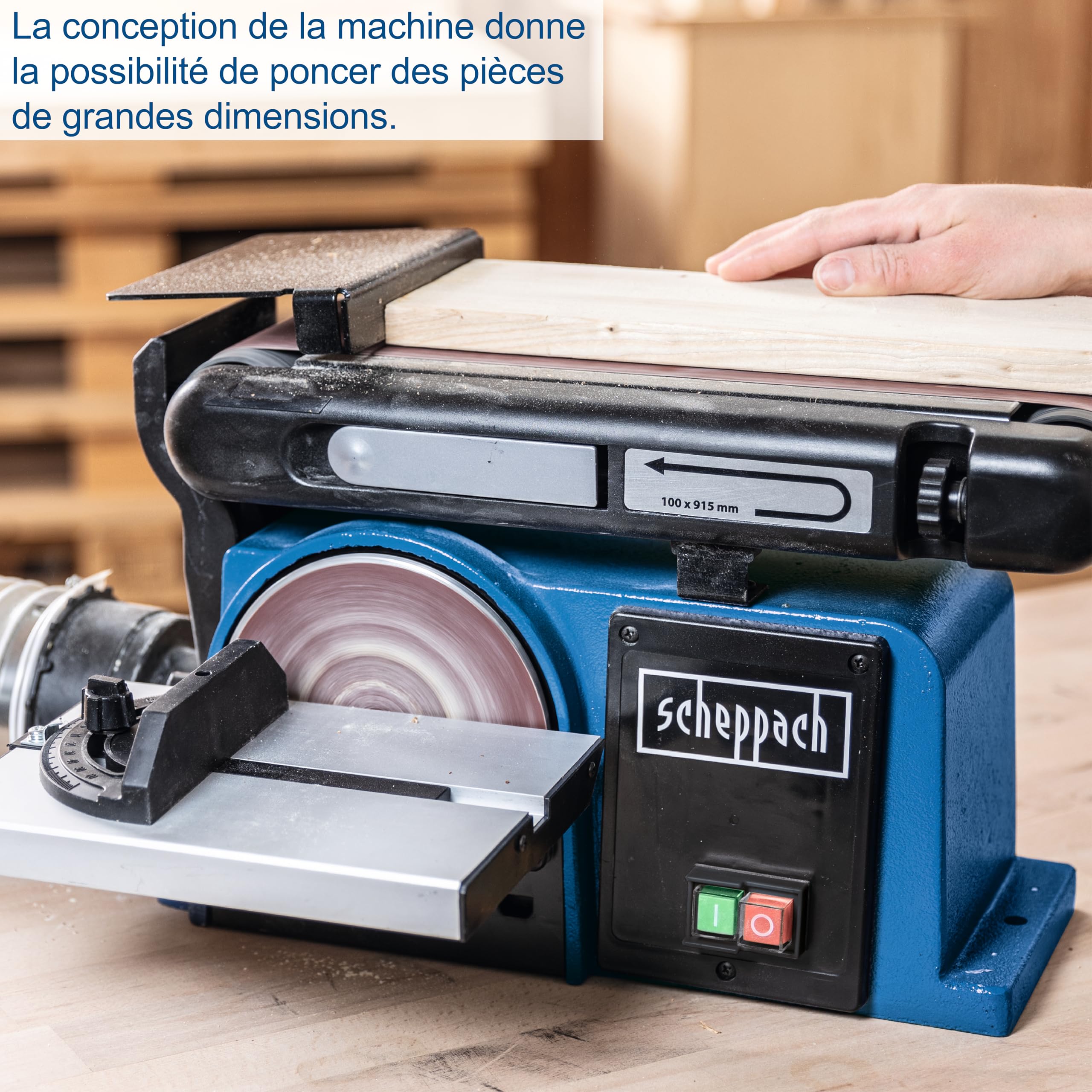Scheppach BS Series BTS800 ponceuse à bande et à disque 370 W