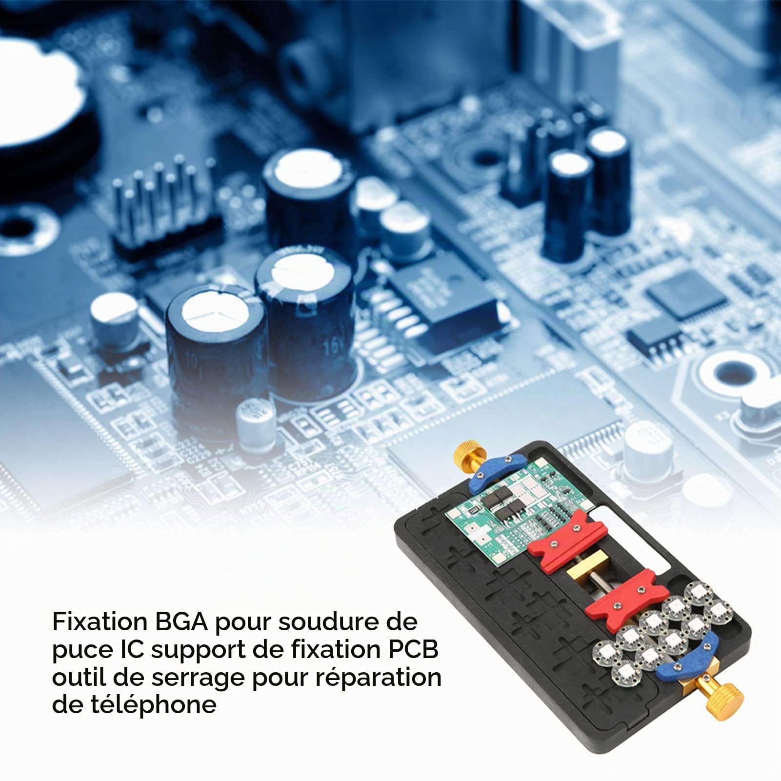 Omabeta Tools & Workshop Equipment fixation BGA pour PCB, bleu