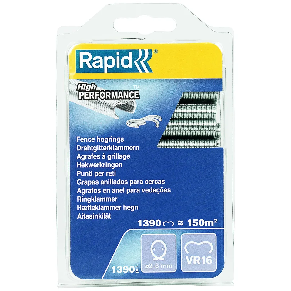 Rapid’os 16 Jardin VR16 agrafes à grillage galvanisées 1390 pièces