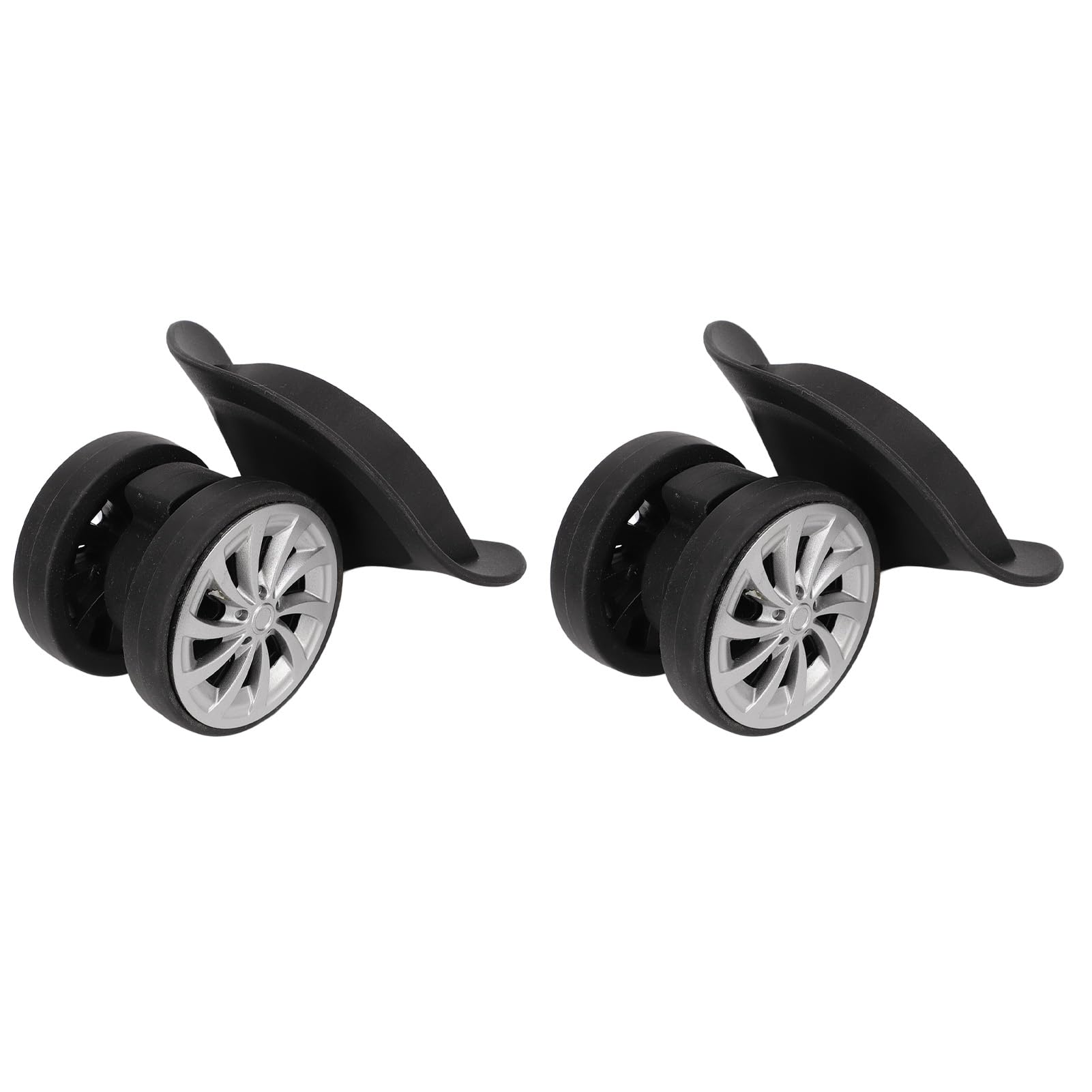 Omabeta Fashion Accessories & Umbrellas roues de valise en nylon noires, lot de 2