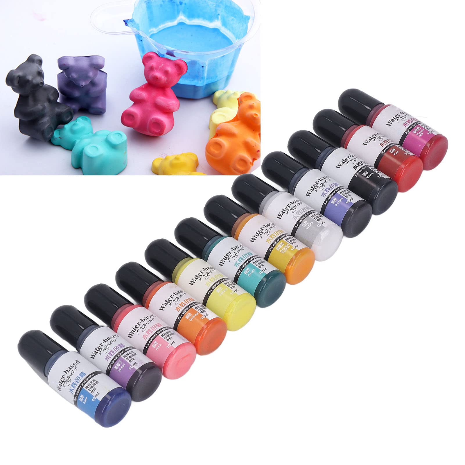 Omabeta Toys & Games colorant pigment pour résine et gypse, 12 couleurs