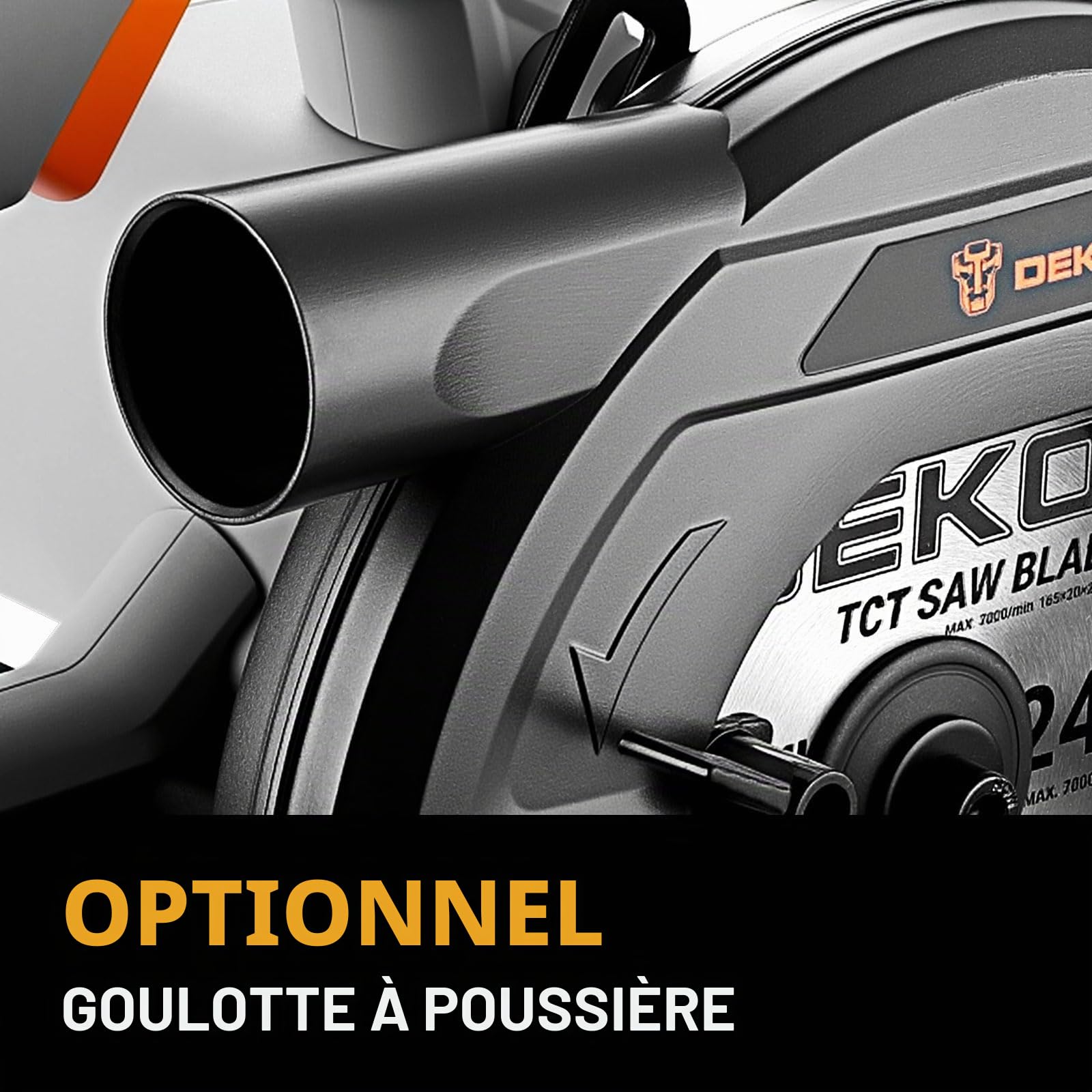 DEKOPRO POWER TOOLS scie circulaire 1200 W avec rail de guidage