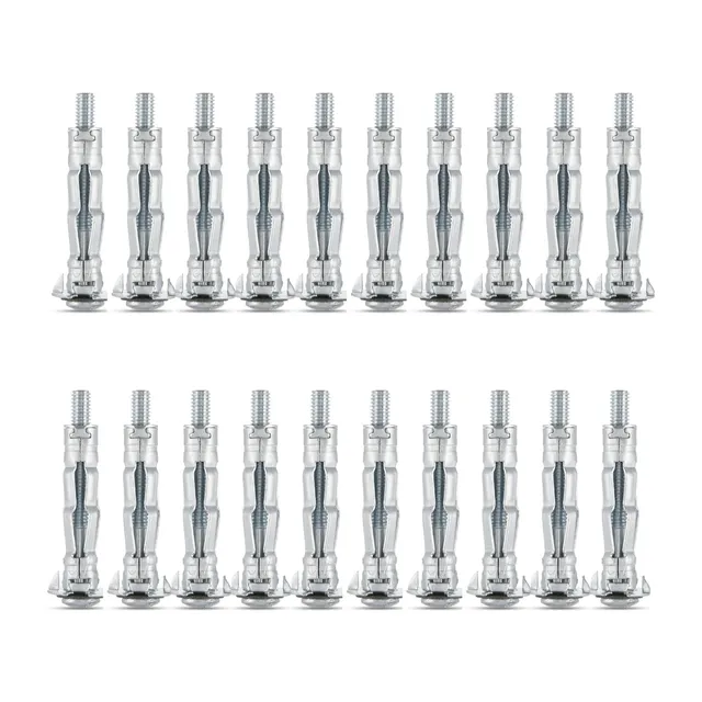 AKKTOL Molly Bolts & Hollow Wall Anchors M4 x 32 mm cheville métallique 30 pièces galvanisée