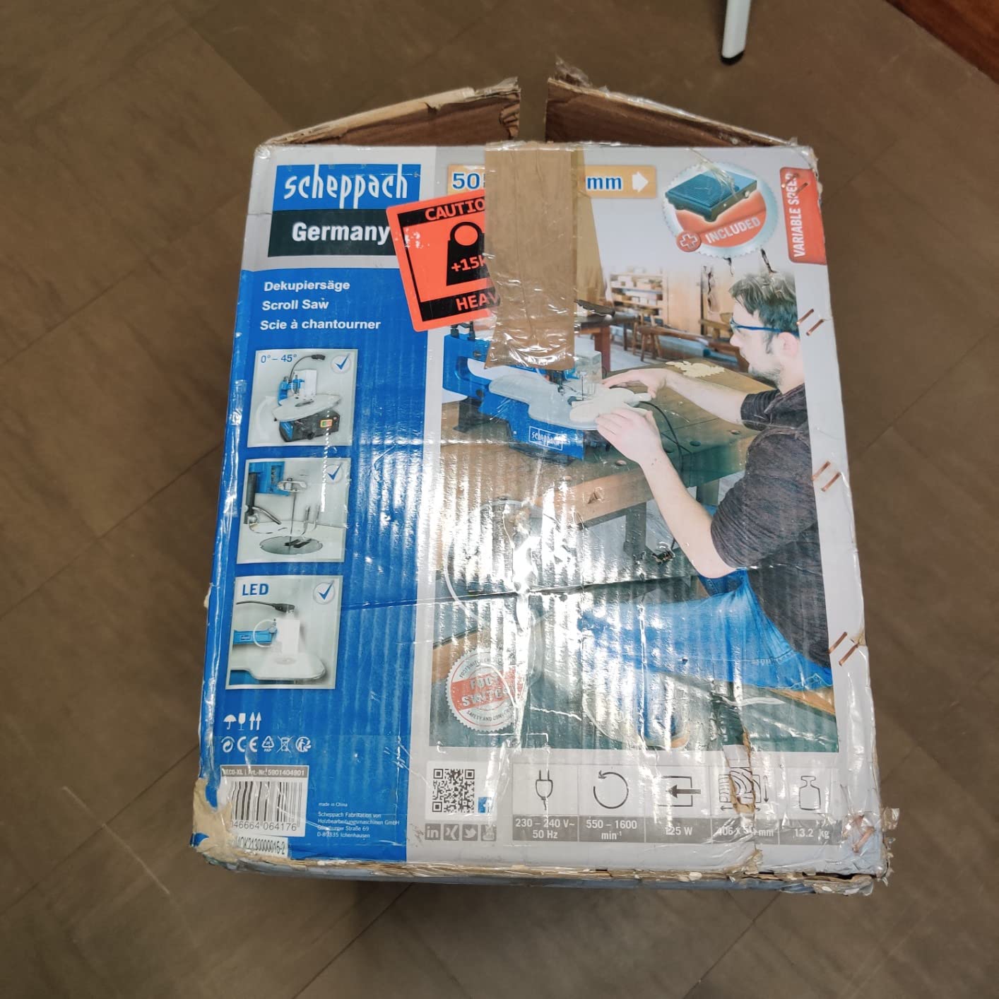 Scheppach BS Series Deco-XL scie à chantourner 125 W, avec pédale