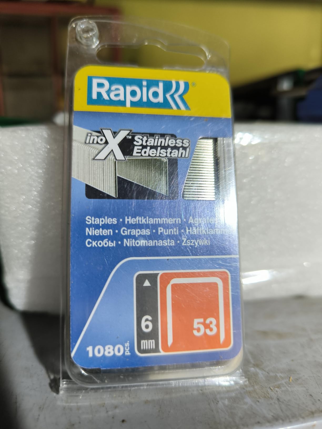 Rapid’os 16 Agrafage n°53 agrafes 8 mm 1080 galvanisées