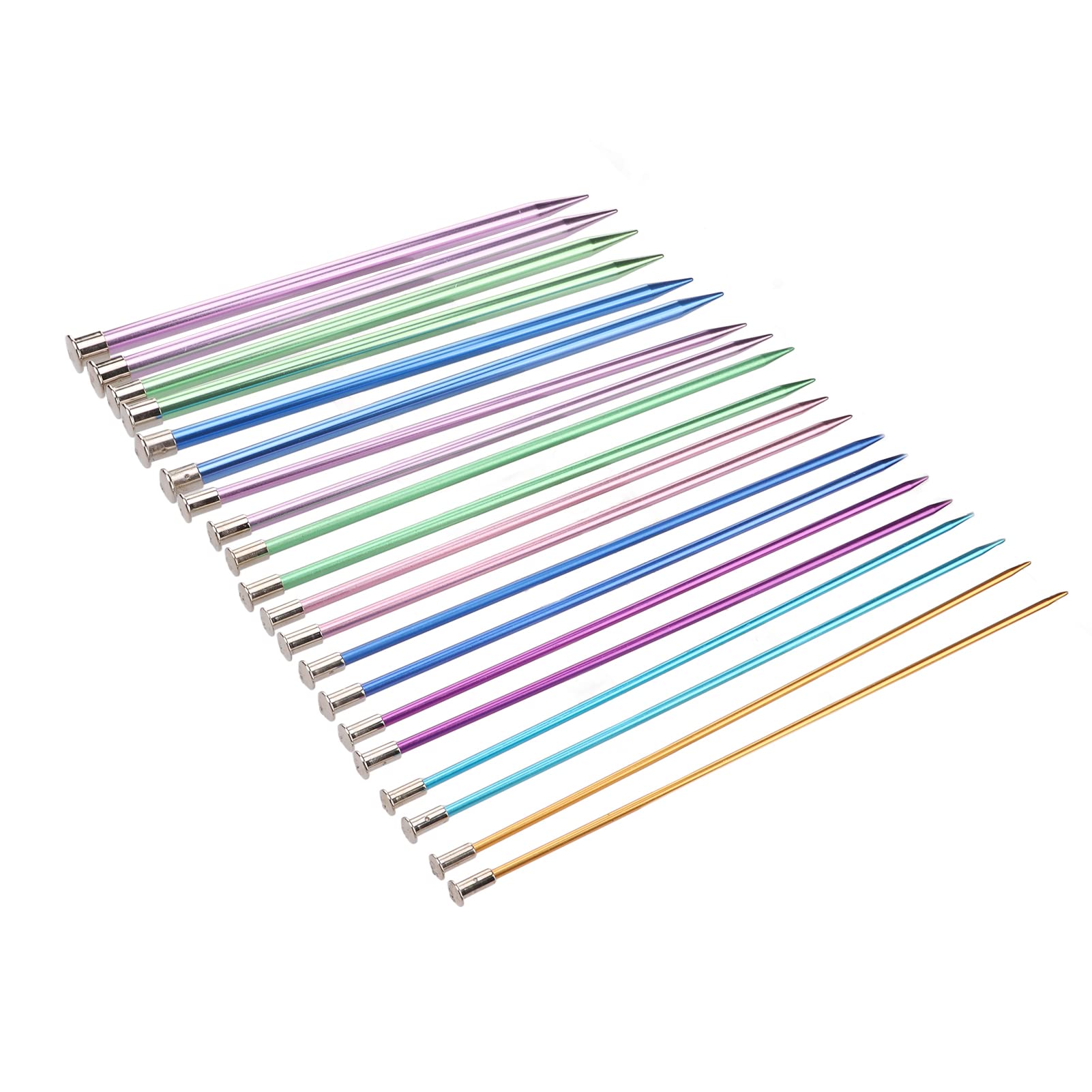 Omabeta Toys & Games aiguilles à tricoter en aluminium 25 cm colorées