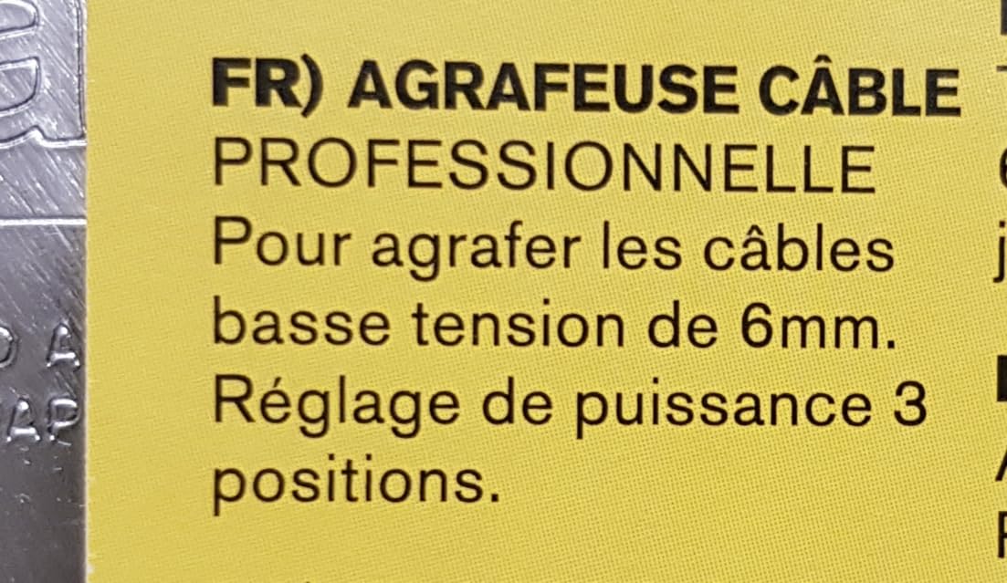 Rapid’os 16 Agrafage R36E agrafeuse câble pour agrafes n°36 et n°7