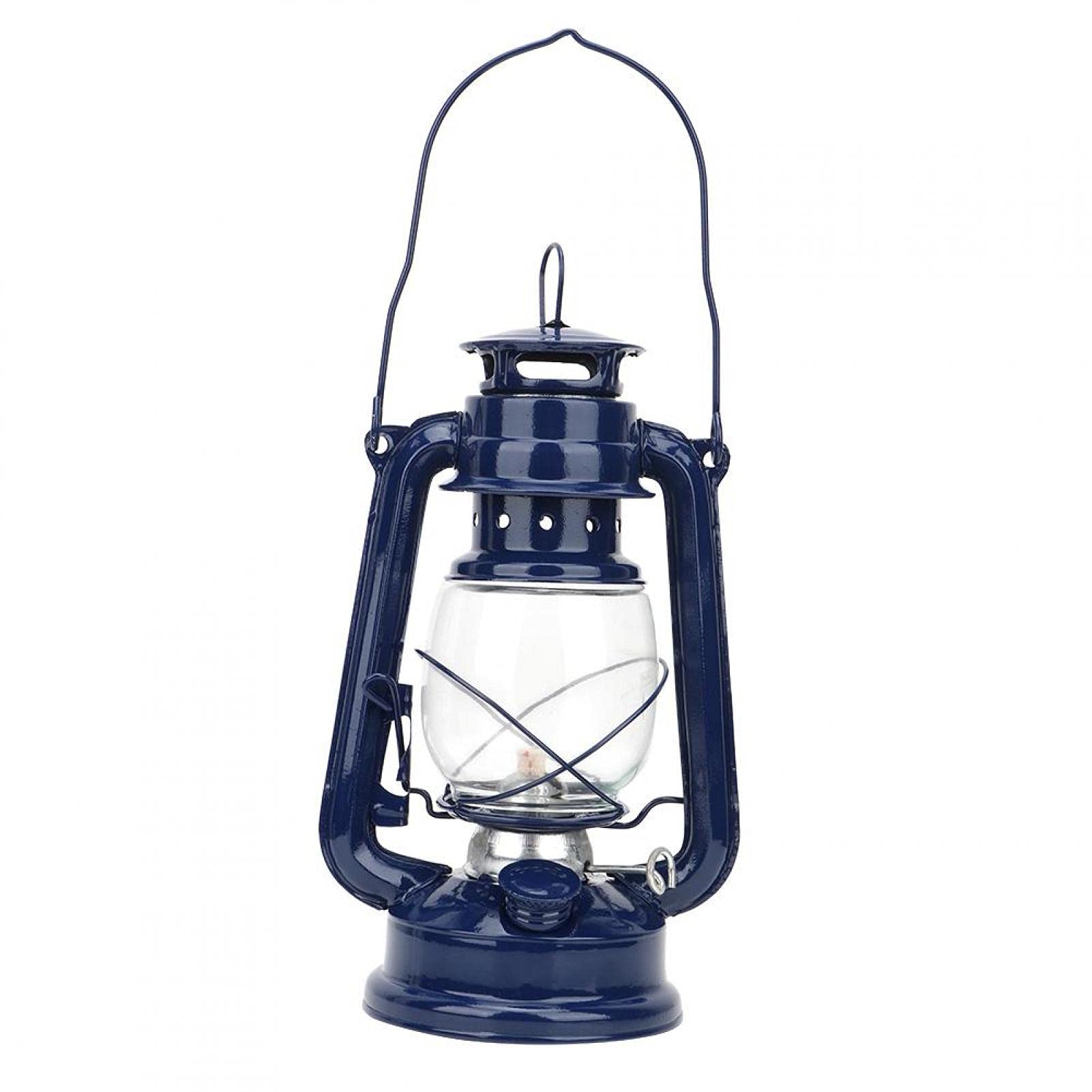 Omabeta Flashlights & Lighting lampe à pétrole bleue en fer et verre