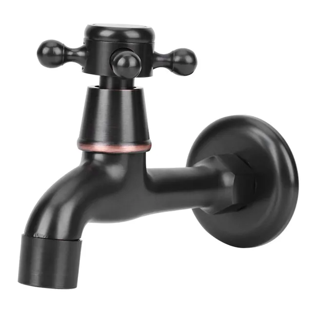 Omabeta Home Décor & Bathroom Décor Robinet mural long noir eau froide