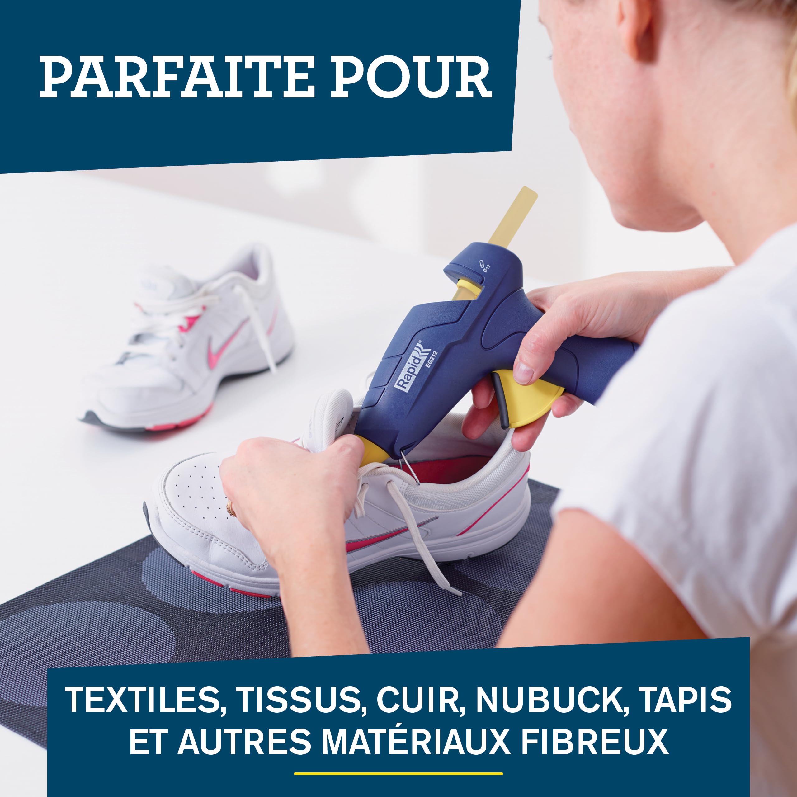 Rapid’os 16 Collage bâtons de colle Textile & Cuir 14 pièces 125 g sans solvant