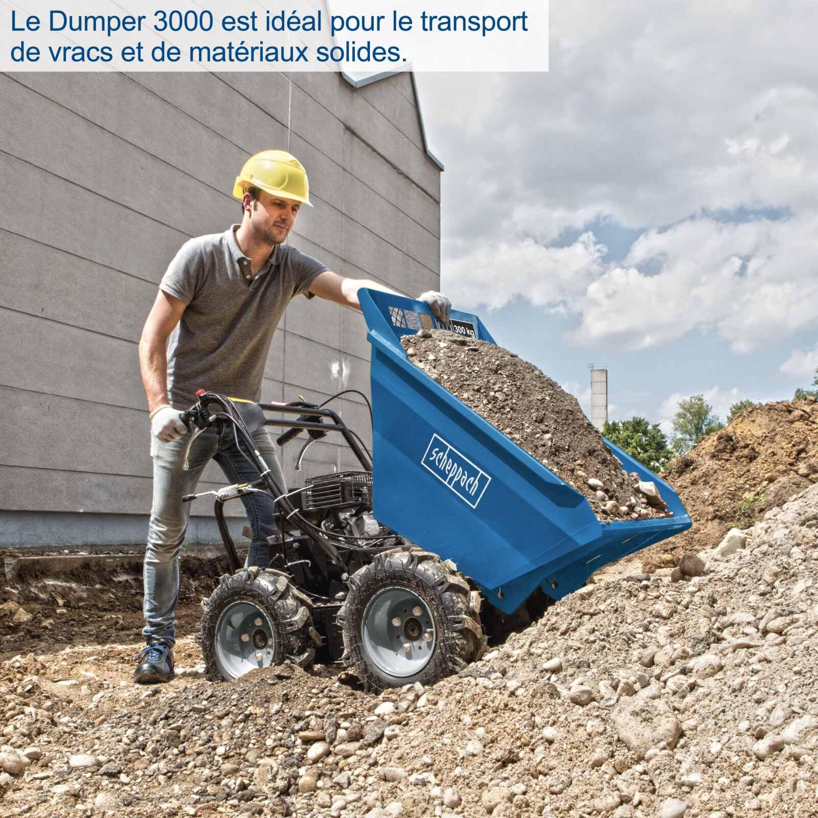 Scheppach HA Series DP3000 dumper thermique 300 kg 5,6 CV
