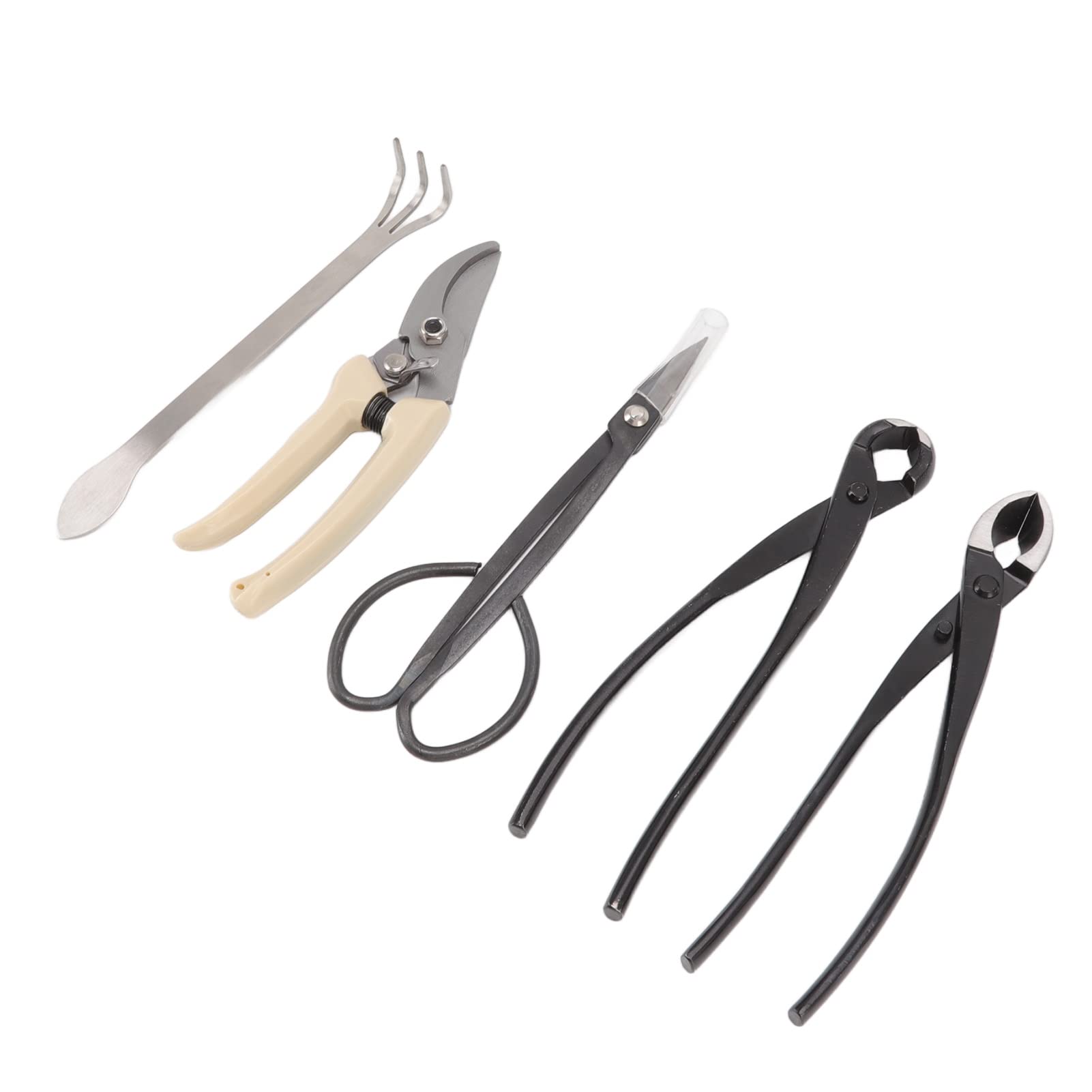 Omabeta Kit d'outils de Jardin 5 pcs sécateurs bonsaï acier