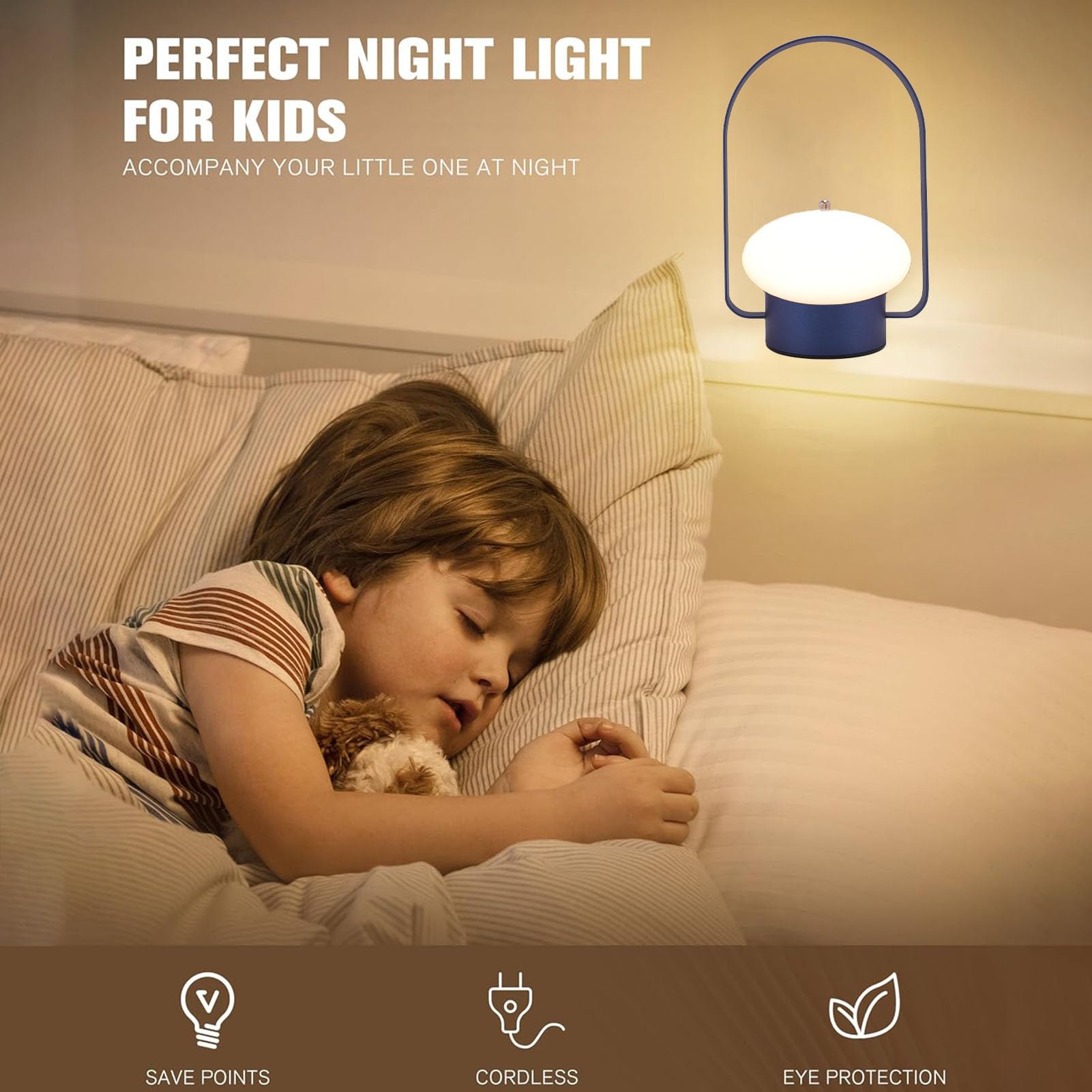 Omabeta Flashlights & Lighting lampe de table rechargeable tactile 3 couleurs 1800 mAh