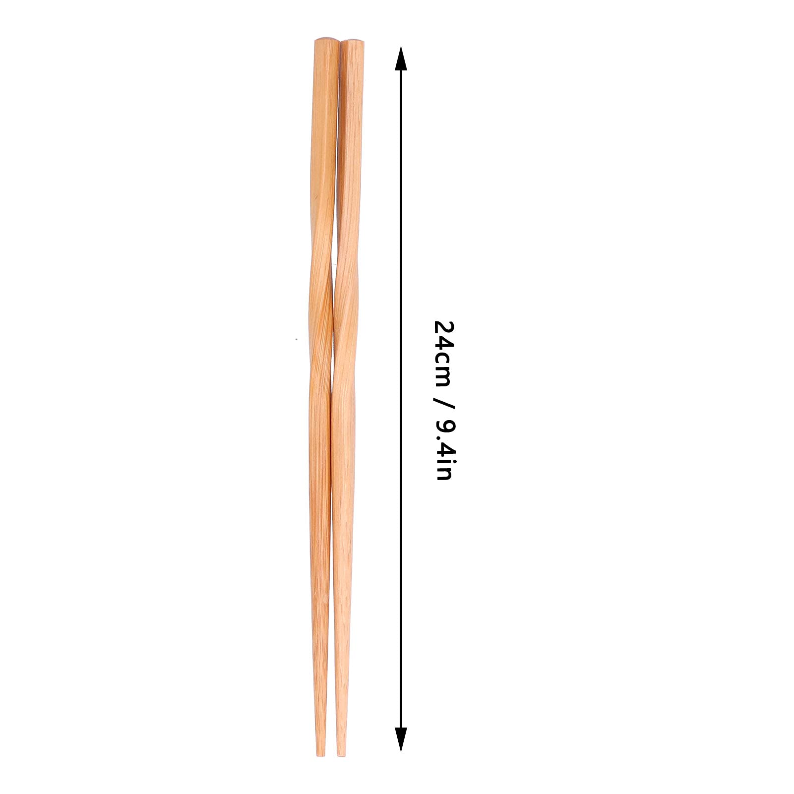 Omabeta Kitchen Utensils & Cooking Tools baguettes en bambou torsadées 5 paires naturelles