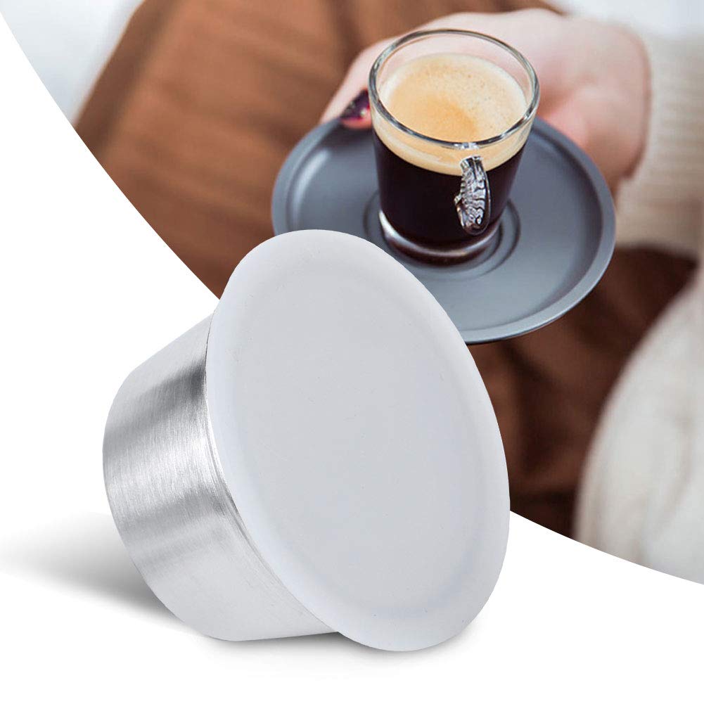 Omabeta Kitchen Appliances Capsule de café rechargeable blanche en inox
