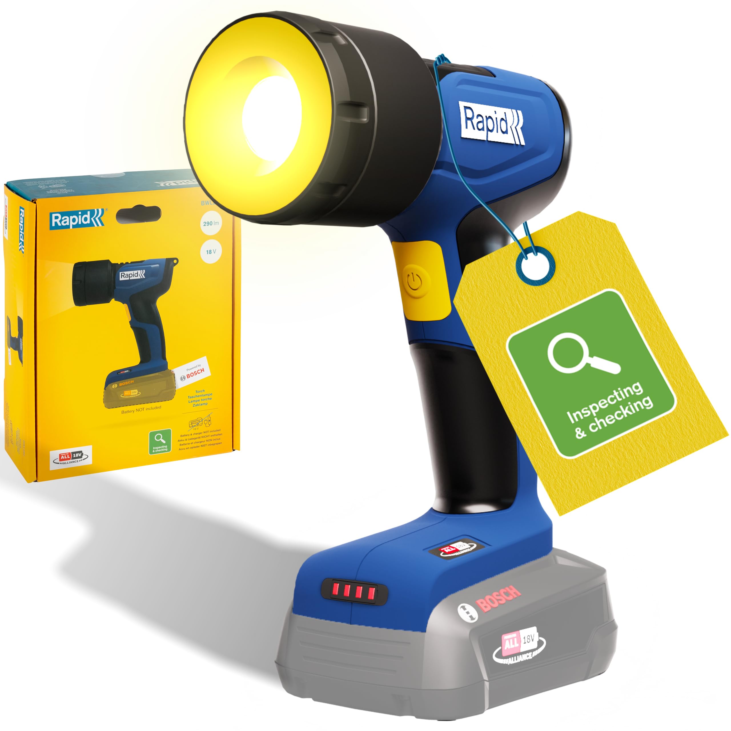 Rapid’os 16 Lampes de Chantier BWL290 lampe LED 18 V 290 lm sans batterie