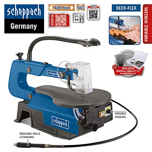 Scheppach BS Series DECO-FLEX scie à chantourner avec arbre flexible, 125 W
