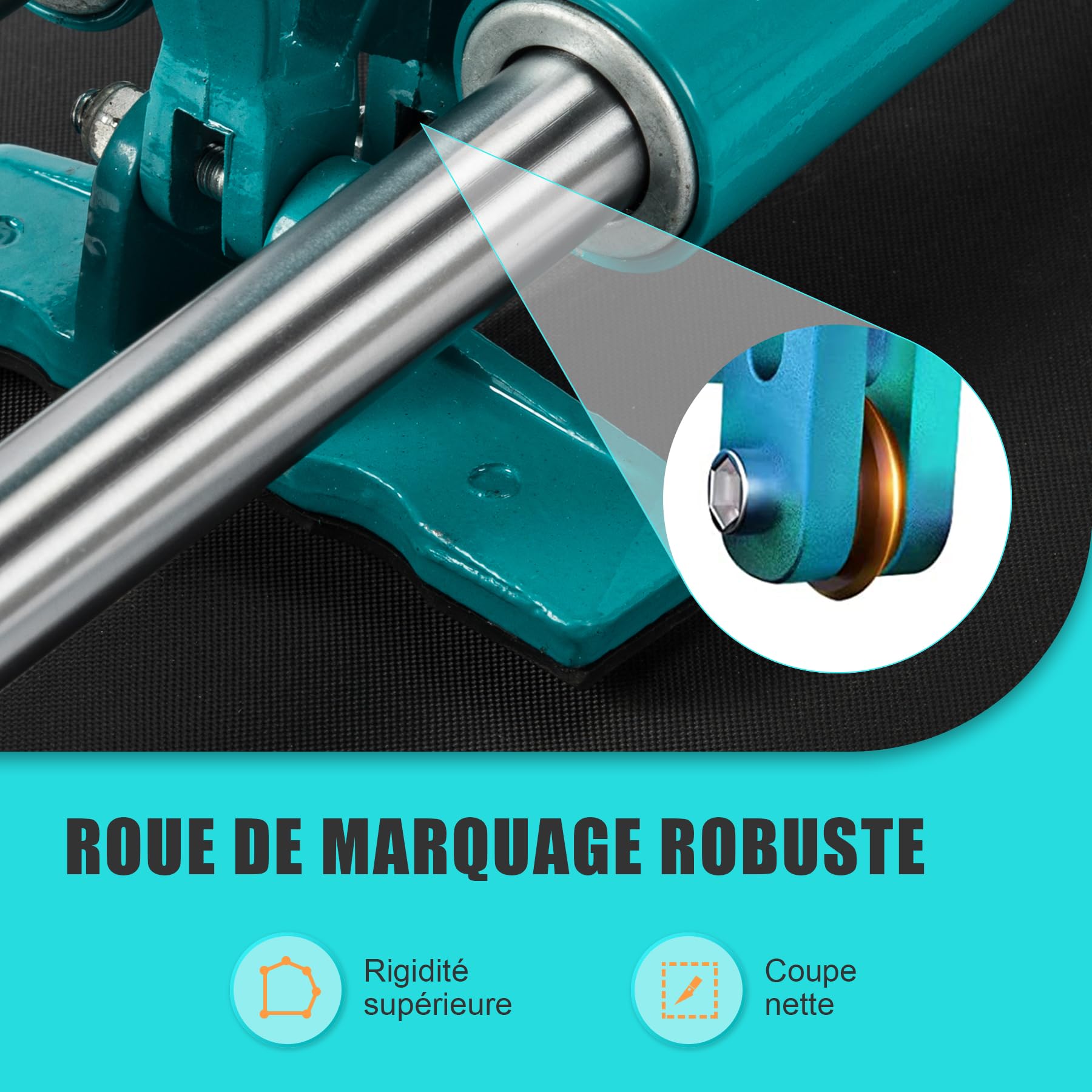 ZELCAN Tile Cutter coupe-carreaux manuel 120 cm avec guide laser