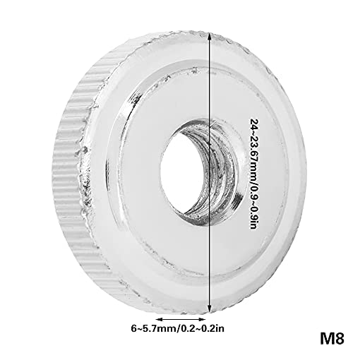 Omabeta Fasteners, Screws & Springs écrou moleté M8 2 pièces acier carbone