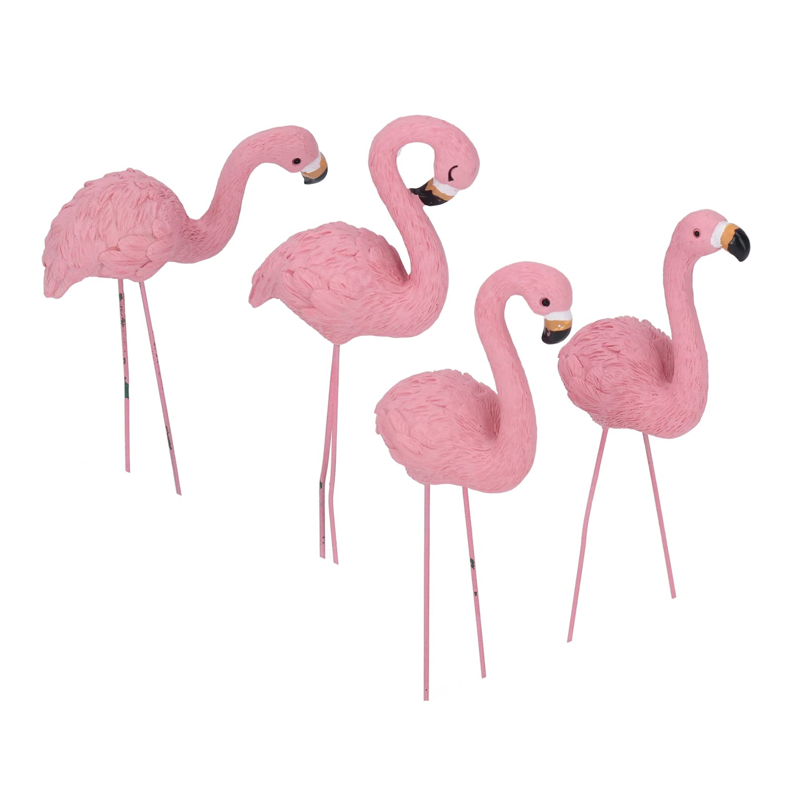 Omabeta Home Décor & Bathroom Décor flamants roses décorations de jardin lot de 4 résine