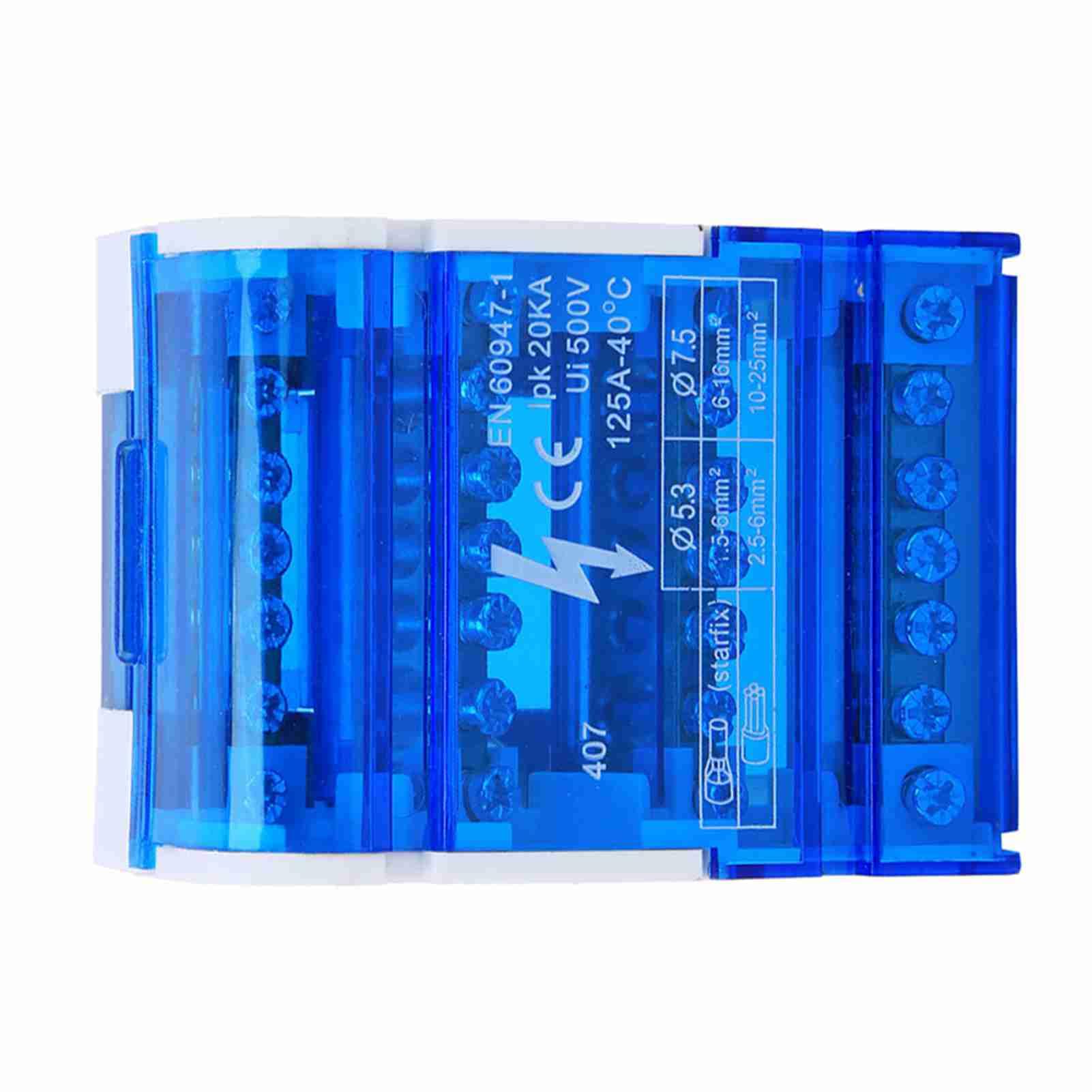 Omabeta Electrical Components & Wiring boîte de jonction 407 à 4 niveaux sur rail DIN 67 × 90 × 50 mm