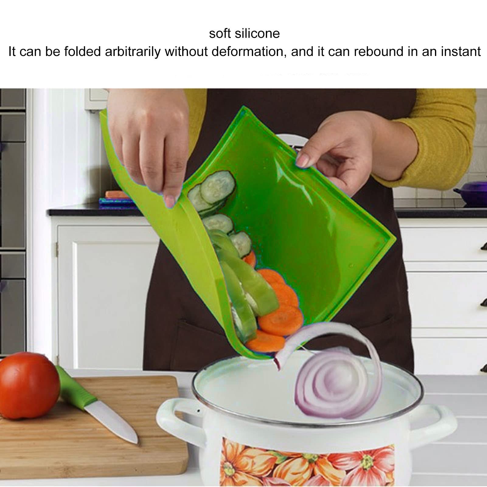 Omabeta Kitchen Appliances feuilles de déshydrateur silicone 4 pièces orange et vert sans BPA