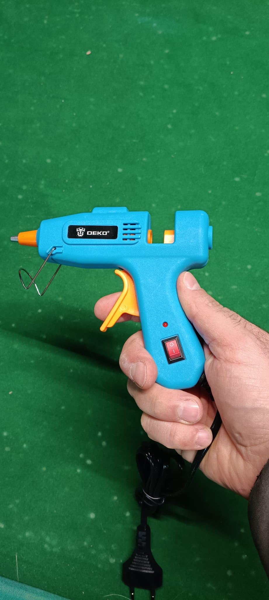 DEKOPRO POWER TOOLS pistolet à colle chaude 50 W turquoise 85 bâtons