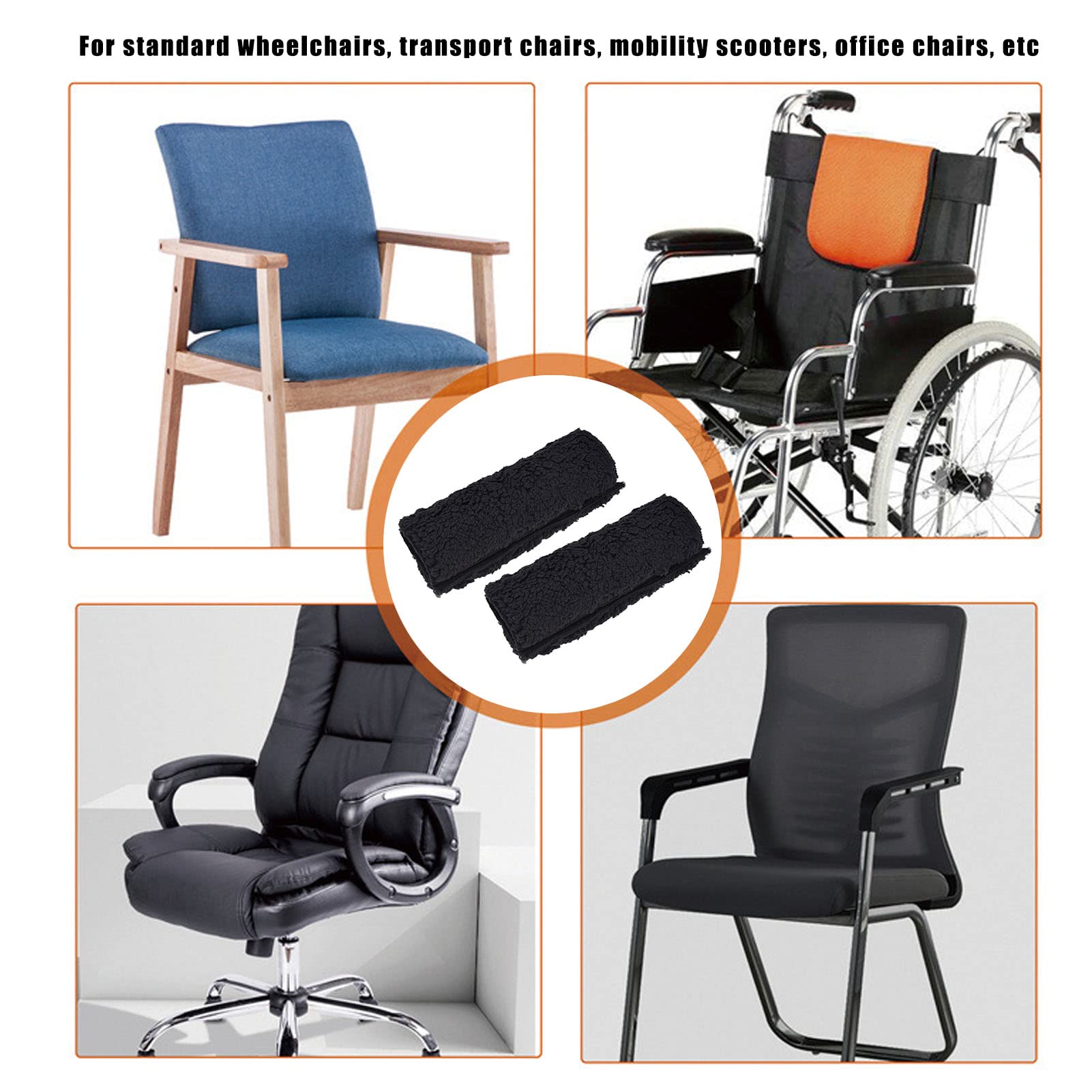 Omabeta Safety & Protective Equipment housses d’accoudoir fauteuil roulant, paire antidérapante