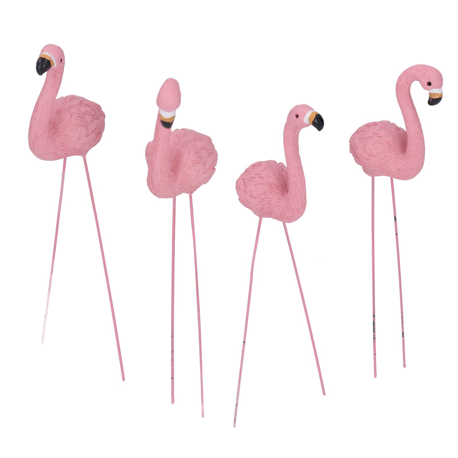 Omabeta Home Décor & Bathroom Décor flamants roses décorations de jardin lot de 4 résine