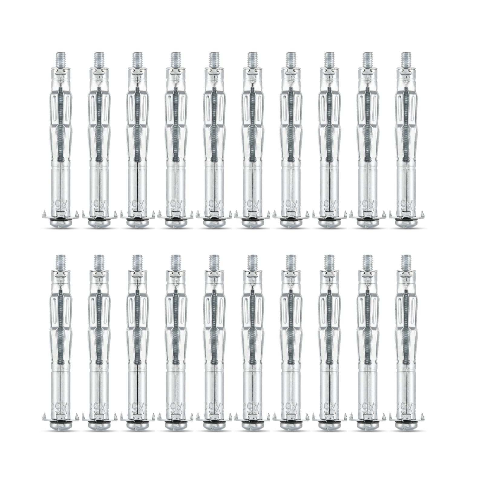 AKKTOL Molly Bolts & Hollow Wall Anchors chevilles M4 x 46 mm 30 pièces galvanisées avec vis