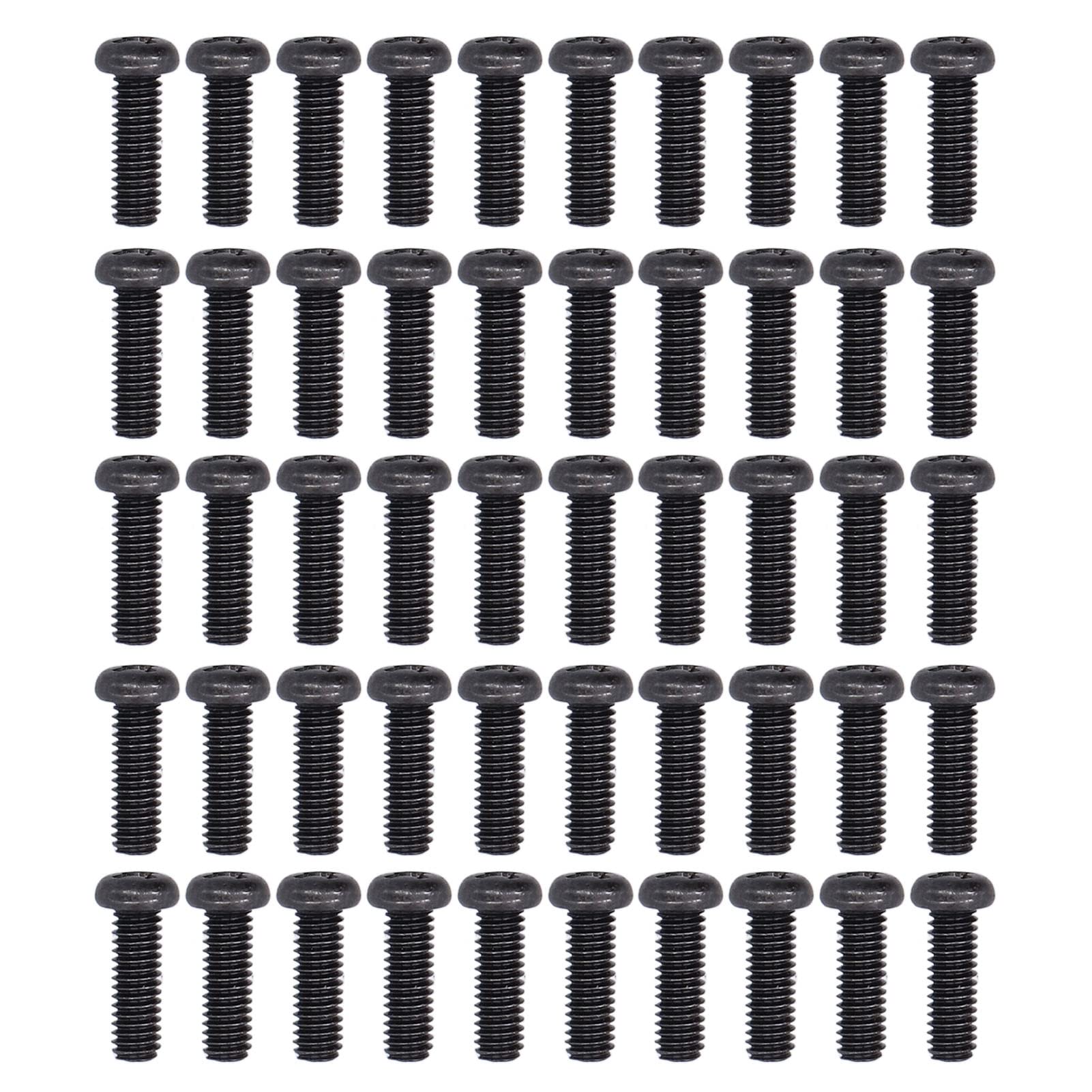Omabeta Fasteners, Screws & Springs vis DIN 7985 M4 x 12 mm, lot de 50, zinguées noires