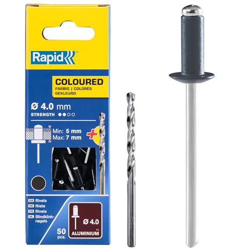 Rapid’os 16 Rivetage rivets haute performance Ø4 x 10 mm gris anthracite, 50 pièces
